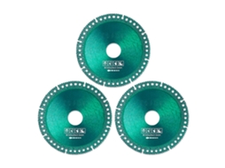 Lâmina de serra multifuncional com disco diamantado para corte de tubos de cerâmica e PVC, pacote com 3 unidades.