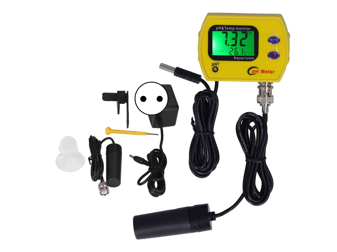 Medidor de pH de Alta Precisão com Sonda Substituível para Aquário e Qualidade da Água | S/MARCA