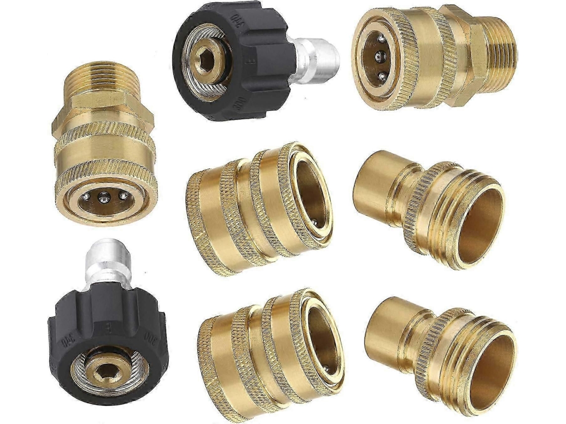 Conjunto De Conexões Para Lavadora De Alta Pressão, Com Acoplamento Rápido De 3/8 Polegadas, Resistente À Corrosão E De Fácil Uso.
