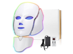 Máscara De Terapia De Luz Vermelha Azul Para Rosto 7 Cores Led Face Màsk Light Theràpy Máscara De Cuidados Com A Pele Para Rosto E Pescoço Em Bestvite