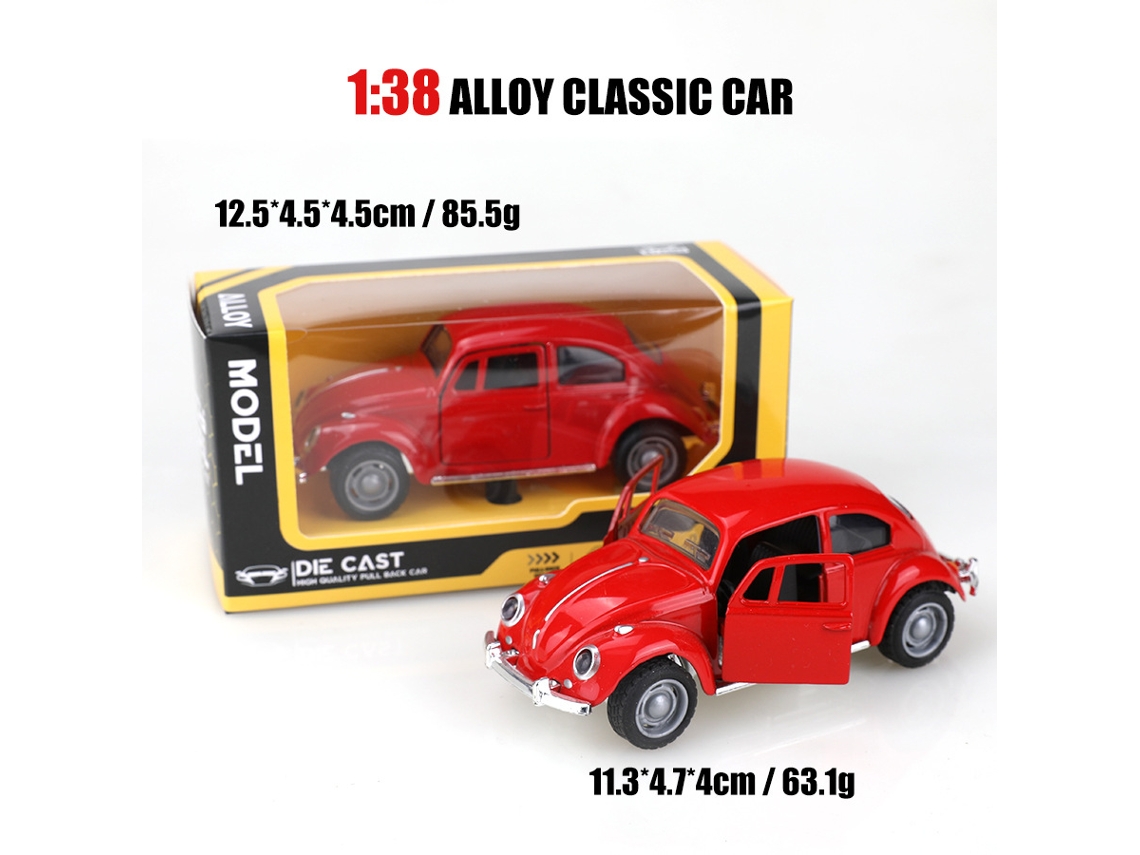 Miniatura de Carro em Escala 1/38, Modelo de Carro Clássico, Brinquedo Infantil. MDUG