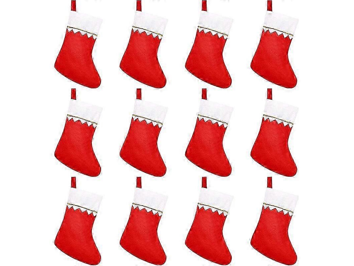 12 Meias De Natal, Botas De Natal, Meias De Natal Para Preencher E Pendurar Presentes De Natal Olysi Shop