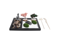 Mesa De Areia Zen Buda Estátua Areia Japonesa Estilo Oriental Bandeja Para Escrivaninha Decoração Artesanal