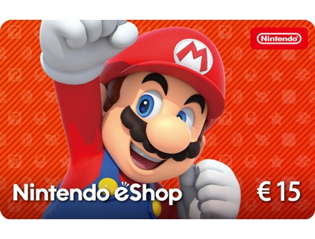 Código digital para fundos da Nintendo eShop: 15 euros