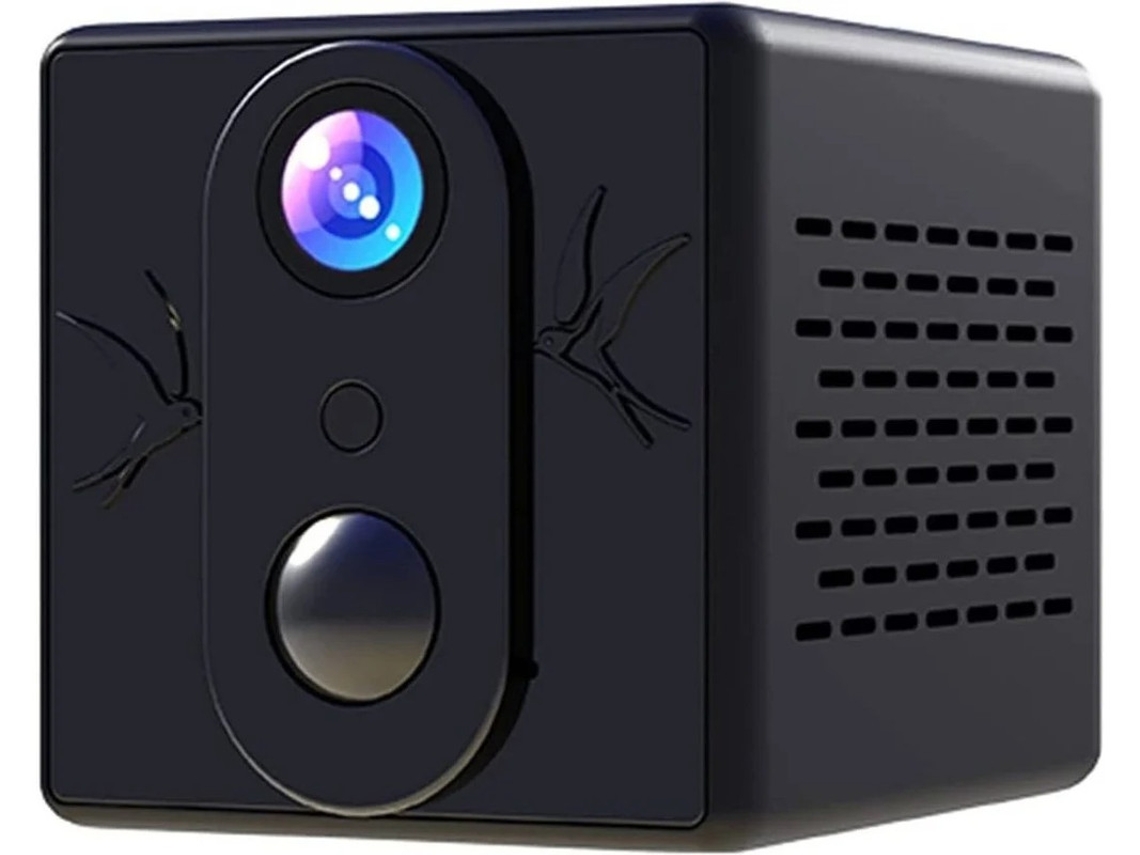 Mini câmera espiã 1080P 4G com visão noturna, detecção de movimento, câmera portátil para bebês, para casa, escritório, bebê, preta, Bestvite