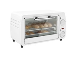 Mini Forno Elétrico Metal, Aço Inoxidável E Vidro Temperado Cor Branco 36,5x26x22 Cm Homcom