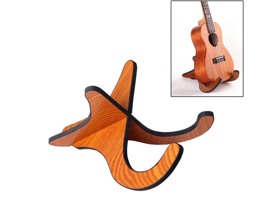 Suporte Vertical Dobrável de Madeira para Ukulele Violino e Cítara HALINUIA