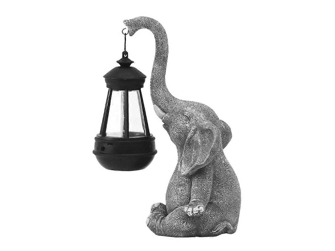 Estátua De Elefante Movida A Energia Solar Para Uso Externo, Ideal Para Jardim, Varanda E Pátio. Olysi Shop