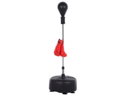 Saco de boxe de pé, altura ajustável de 136 a 154cm, com base preta S/MARCA