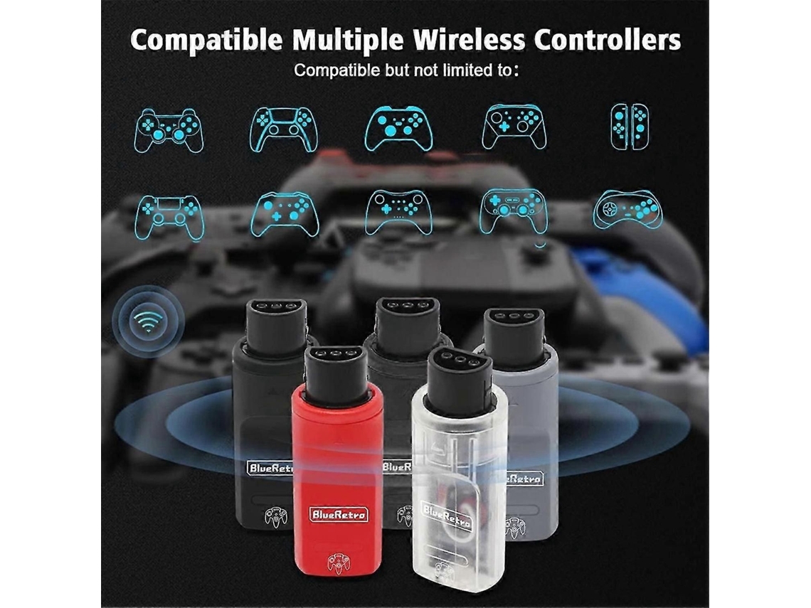 Adaptador de Controles Jogos Sem Fio para Console 64 // GOKOCO