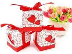 50 Caixas De Presente De Papel Em Formato De Coração Vermelho, Ideais Para Lembrancinhas, Doces, Confetes, Presentes E Joias Em Casamentos, Aquaforge