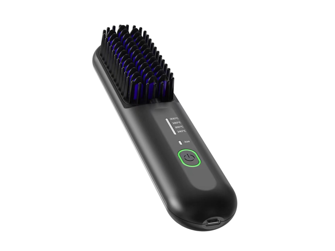 Novo alisador de cabelo portátil sem fio para mulheres, revestimento cerâmico, leve, fácil de retocar CXC (preto)