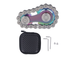 Brinquedo De Descompressão Cadeia De Bicicleta De Metal Engrenagens Para Aliviar Estresse E Concentração Multicolor