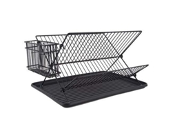 Escorredor de Pratos de Design em Metal Preto 36 5X29 5X23 5 Preto LEITMOTIV