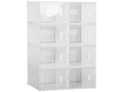 Sistema Modular de Prateleiras com 8 Compartimentos, Transparente Envio Rápido | S/MARCA