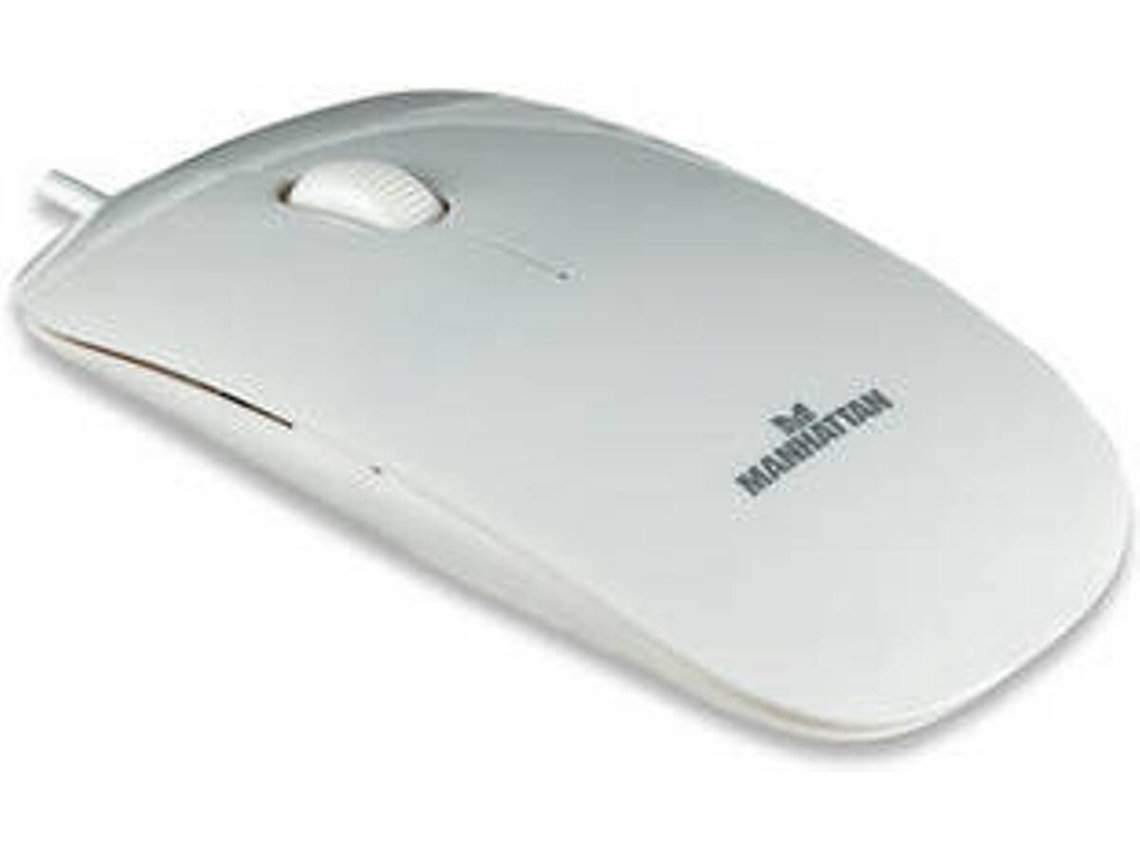 Rato MANHATTAN Silhouette (USB - Casual - 1000 dpi - Branco)