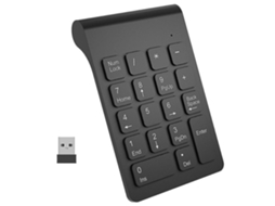 Teclado Numérico Sem Fio De 2,4 Ghz Com 18 Teclas Para Laptop E Pc, Preto Everley891