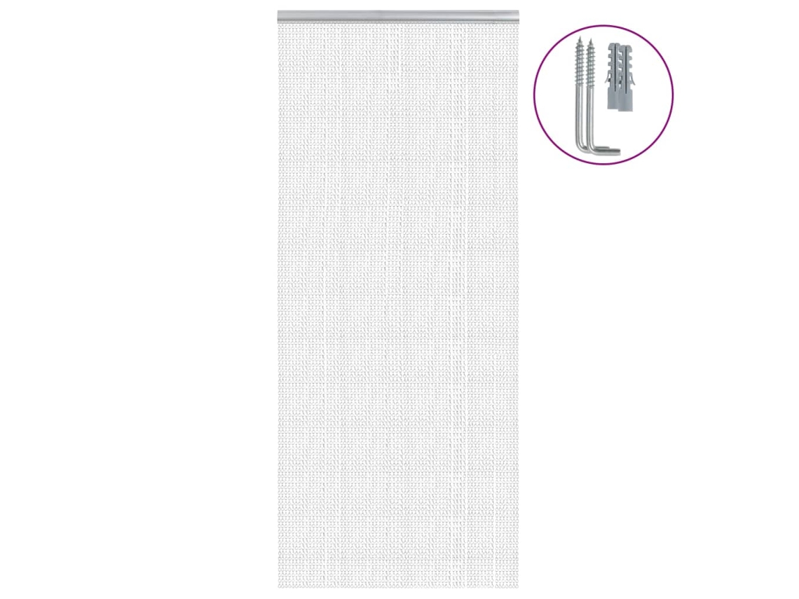 Chain Door Fly Screen, Chain Door Fly Screens Vidaxl Prateado Alumínio (90 X 200 Cm)
