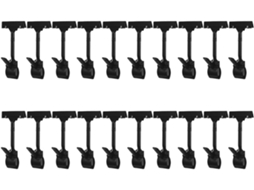 20-clips De Plástico Preto Placas Loja Com Design Giratório Em Formato T, Suporte Versátil Expositores E