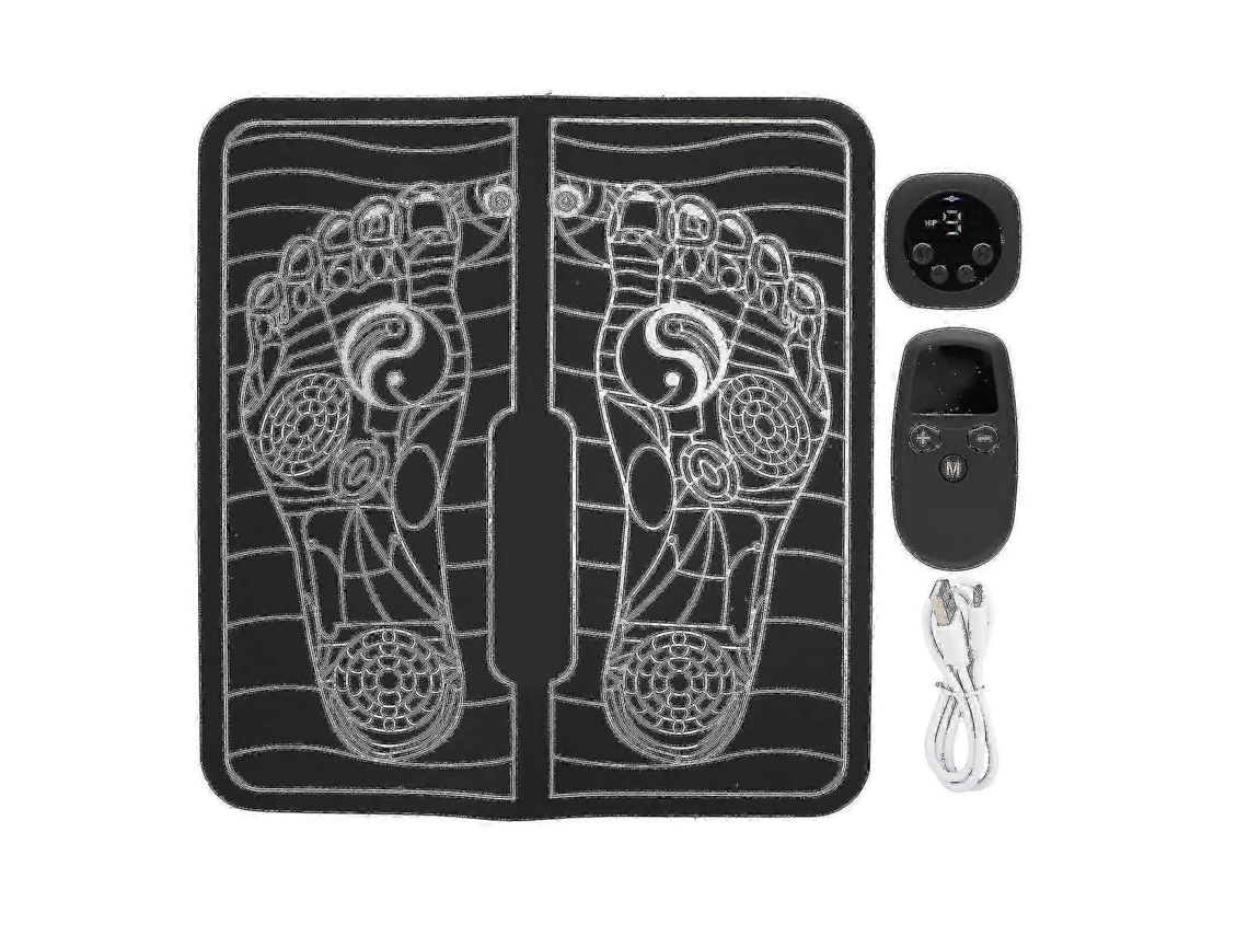 Tapete Massageador Elétrico Para Pés Com Usb, Lcd E Ems, Estimulador De Pés.