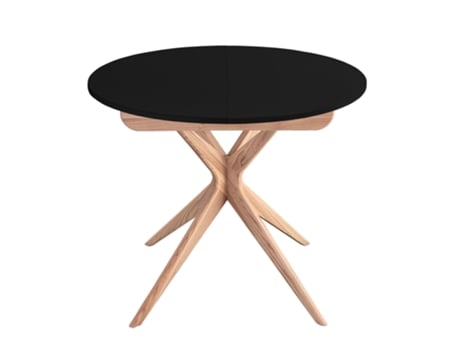 Mesa Redonda Extensível, 90 X 90 X 75, Preto, Para 4 Pessoas, Ragaba, Jubi