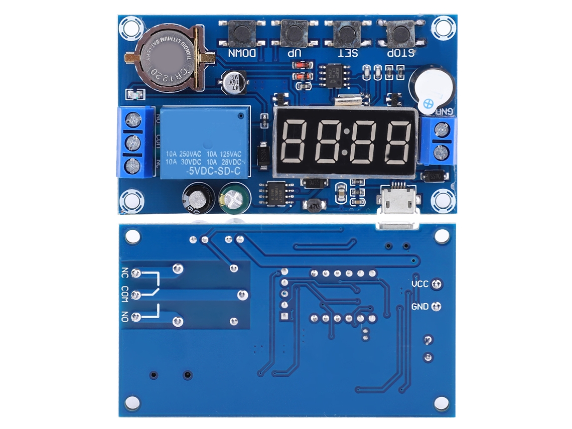Módulo de relé em tempo real (controle de tempo, alarme sonoro)