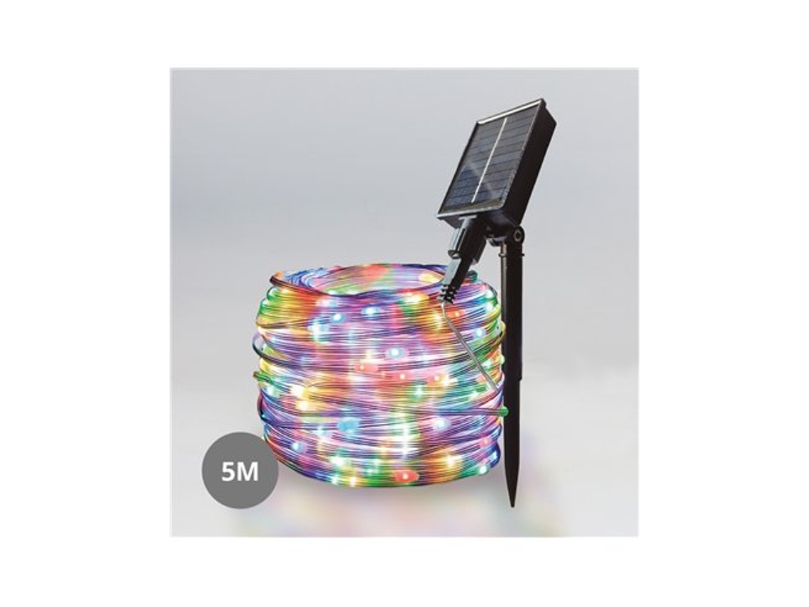 Luzes De Led Solares De 5 M Com 8 Funções Rgb Gsc