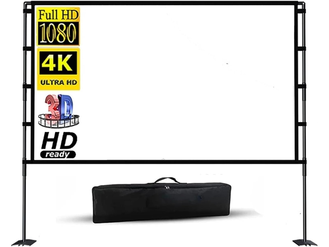 Tela de Projeção para Cinema em Casa, Ambientes Internos e Externos, Ideal para Quintais. SFUSHOS