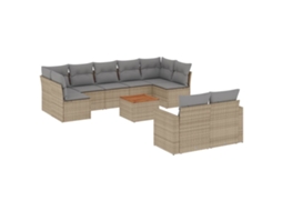 Garden Sofa Set, Garden Sofa Sets Vidaxl Bege Rattan / Vime (n/a)