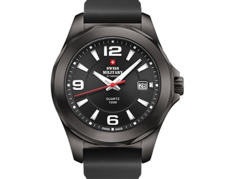 Relógio Masculino Silicone Preto Sm34099.03 SWISS MILITARY BY CHRONO