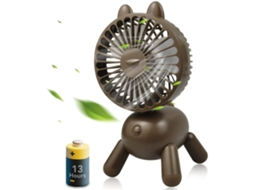 Mini Ventilador Ventilador De Mesa Oscilante Pequeno De 8 Polegadas Mini Ventilador Portátil Recarregável De 3 Velocidades Com Marrom Lalamoli
