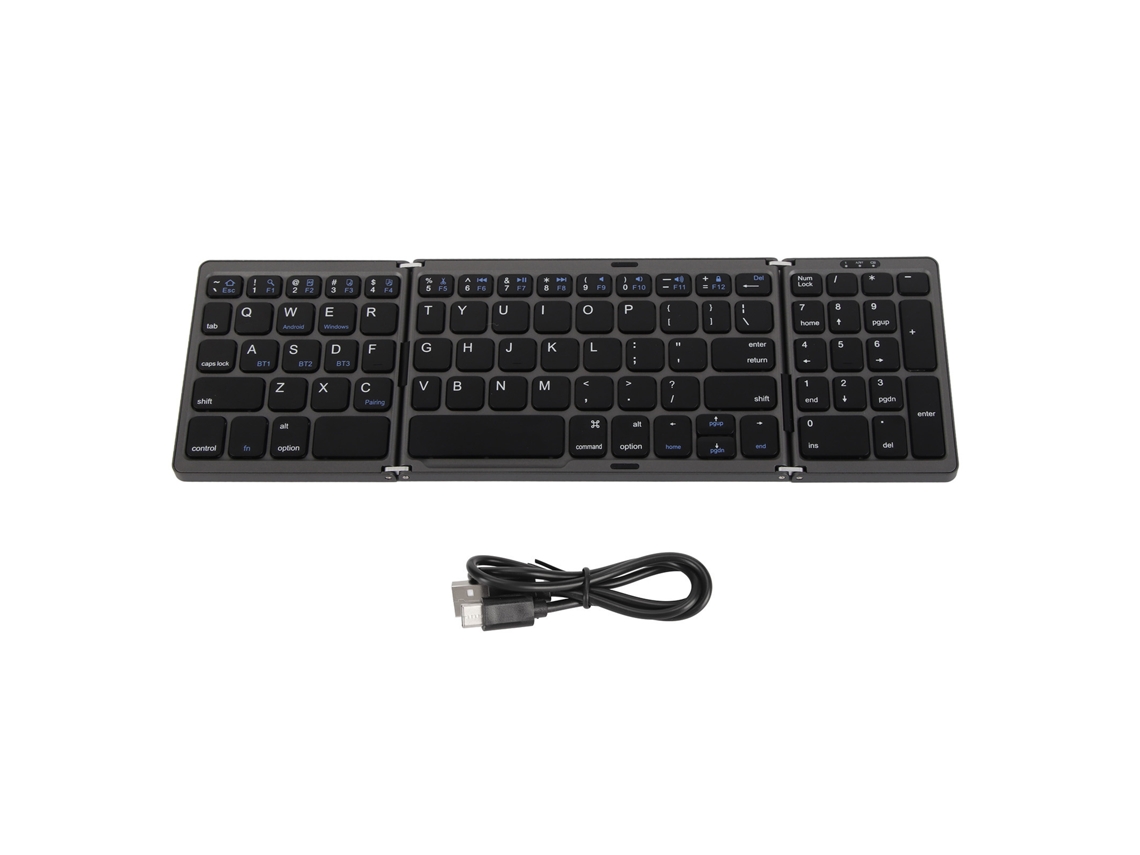 Teclado Sem Fio Bluetooth Plegável