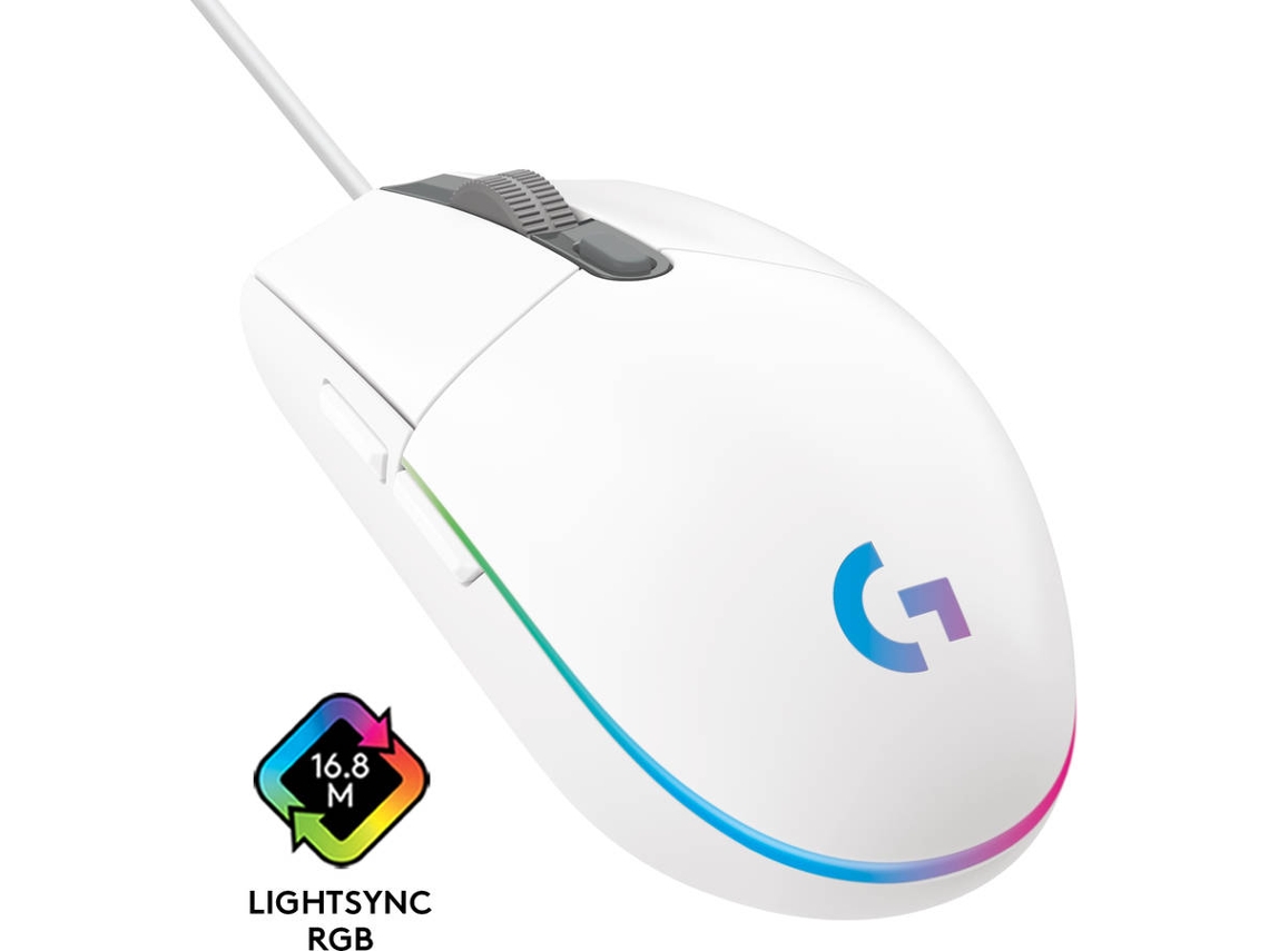 Rato Gaming LOGITECH G203 (8000 dpi - Branco)
