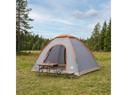 Vidaxl Barraca De Camping 4 Pessoa Cinza E Laranja