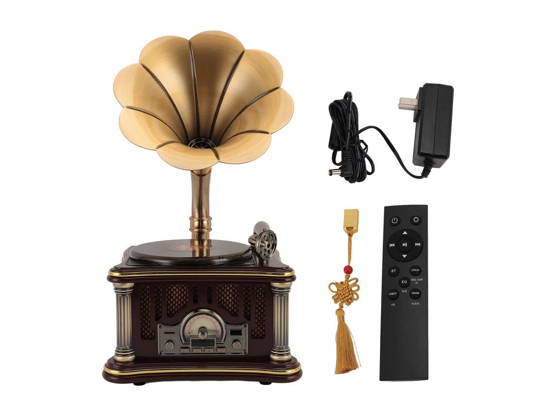 Tocador de Música Bt Cd Usb Aux LAXISCREED Marrom