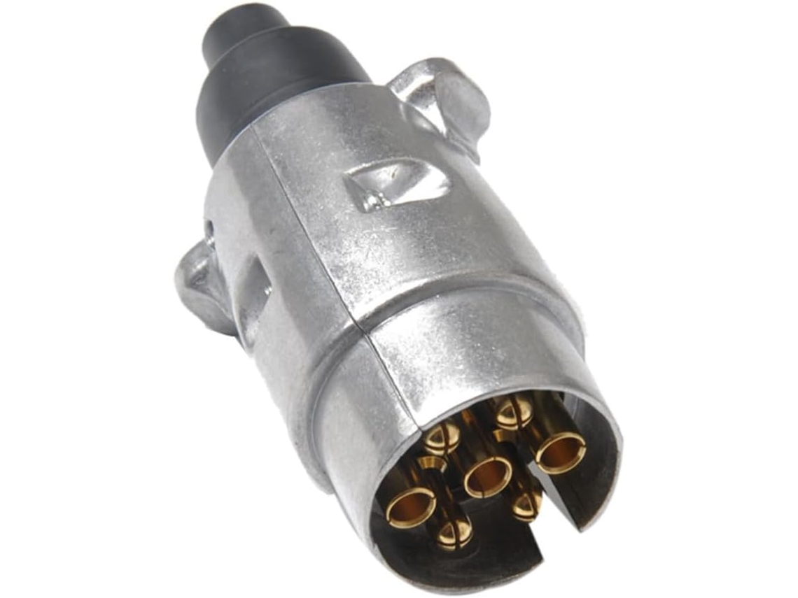 Conector de 7 pinos para vergalhão em liga de alumínio, 12 volts, dourado