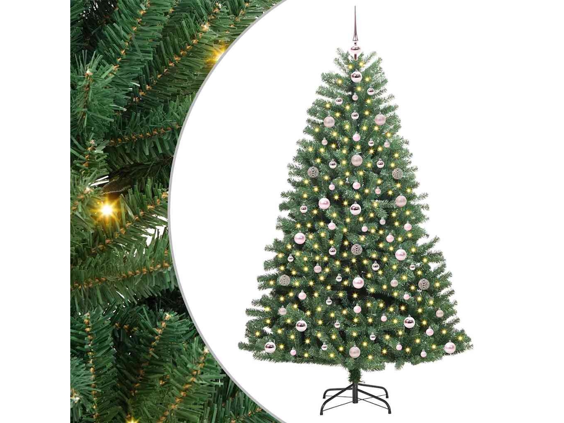 Conjunto 1 Árvore De Natal Artificial Vidaxl Verde Pvc (180 Cm)