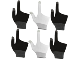 Homsfou Conjunto De 3 Pares Luvas Para Telas Sensíveis Ao Toque, Ideais Para Jogos Em Dispositivos Móveis, Com Mangas