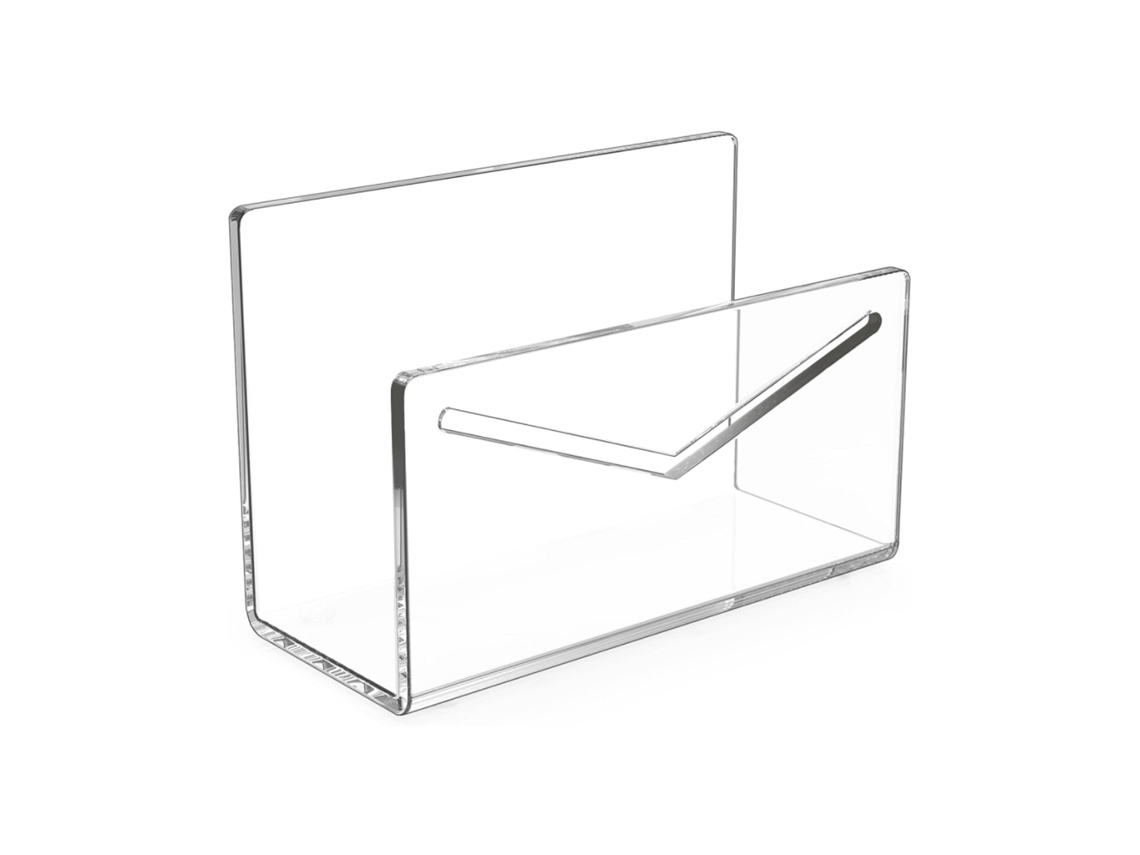 Organizador de Envelopes Prático em Acrílico, Porta, Documentos e Porta, Cartões BRILVIBERA