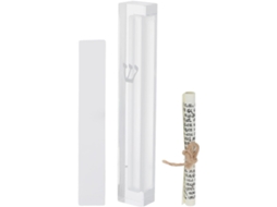 Estojo para Mezuzá Judaica Tradicional em Acrílico de 130mm, Acessório para Bênção de Porta