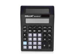 Calculadora básica para estudantes com bateria eletrônica.
