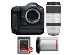 Eos R3 + Rf 100 500mm F/4.5 7.1 L Is Usm + 3 Sandisk 128gb Extreme Pro Cfexpress Type B + Canon Lp e19 + Ebook Pricedirect CANON