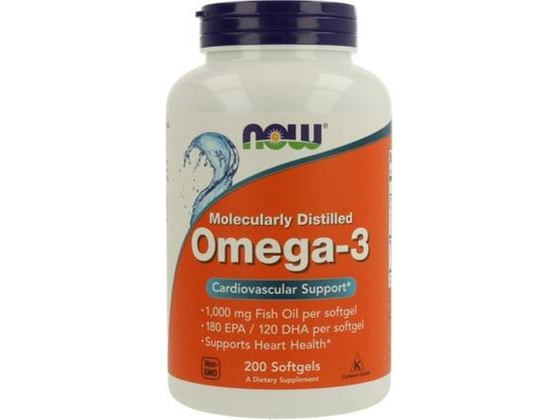 Chá NOW Ómega- Destilado (200 pérolas de 1000mg)
