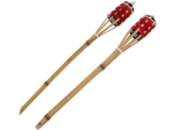 Conjunto de 2 Prateleiras de Jardim em Bambu, Vermelhas SFUSHOS