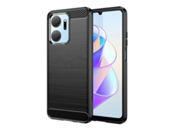 Capa Para Celular For Honor Play 40 Plus Em Tpu Com Textura Escovada De Fibra De Carbono.