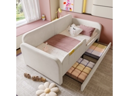 Cama 90x200 Infantil Bolsos Gavetas Veludo Metal VOLTEDGE