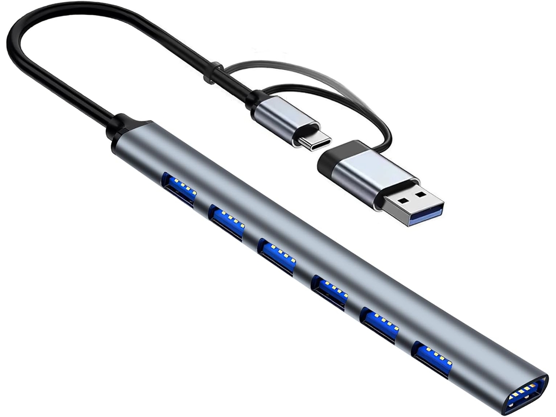 Hub De Dados Ultrafino Usb 3.0, Estação De Encaixe Usb Compatível Com Macbook, Mac Pro, Imac, Surface Pro, Xps, Laptop, Unidade Flash Usb SUNNY SPACES