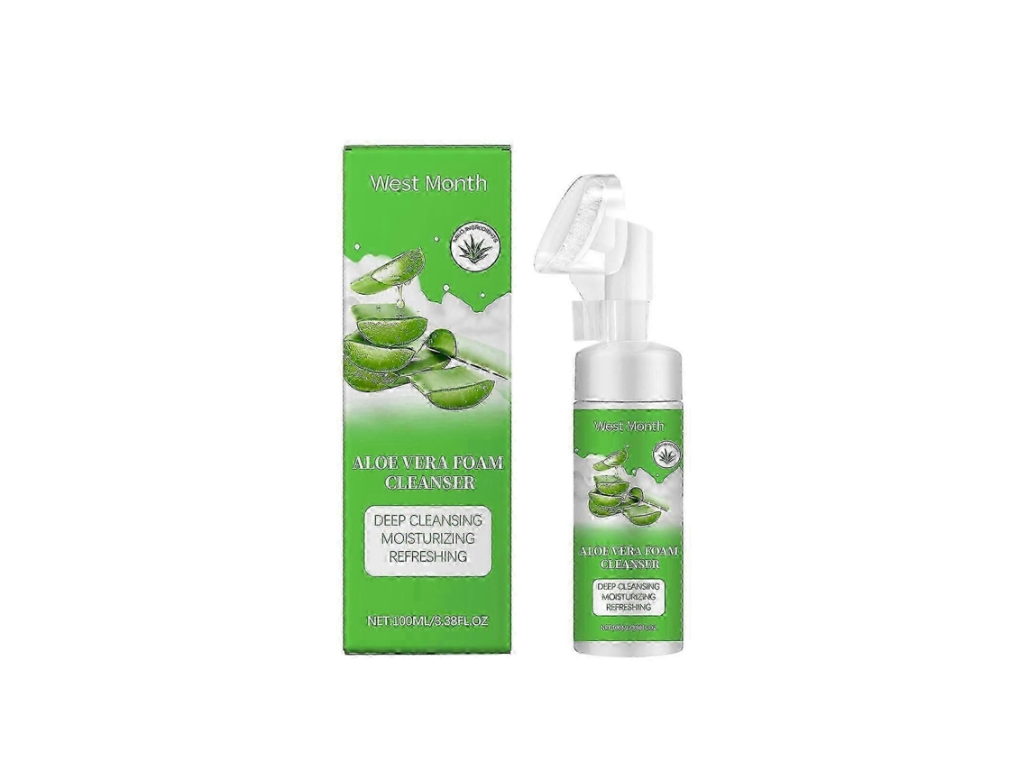 Espuma de Limpeza Facial com Aloe Vera: Limpeza Profunda, Hidratante e Refinada de Poros para uma Pele Saudável. TAISHENGDA