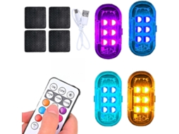 Luzes Estroboscópicas De Led, Lâmpada Sem Fio Recarregável De 8 Cores