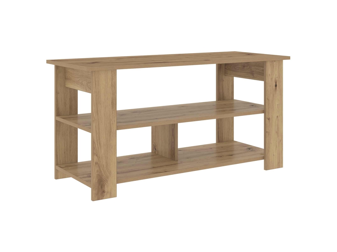 Suporte de TV artesanal em carvalho, 100 x 40 x 50 cm, exclusivo da Maison.